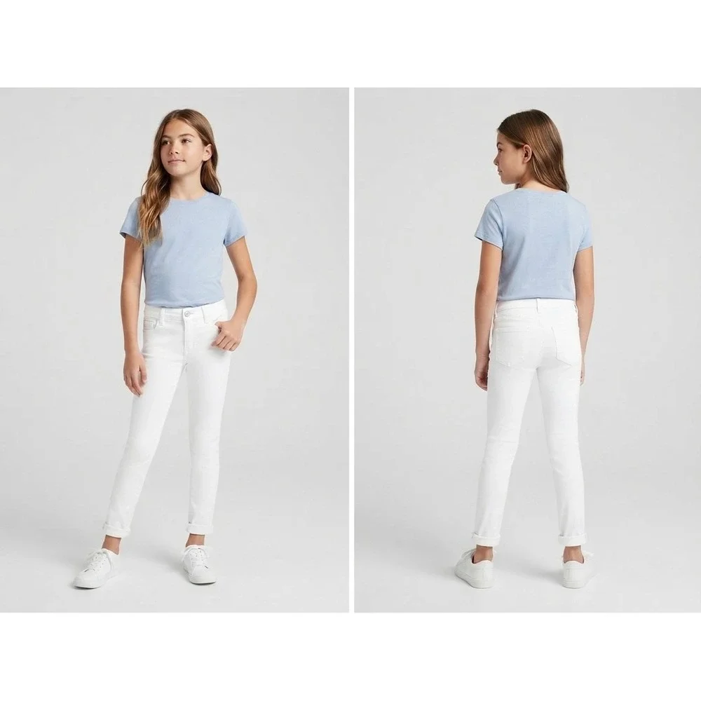 Hippie Girl Girls White Ankle Skinny Mid Rise Stretch Jeans Size 8 HG120A3885